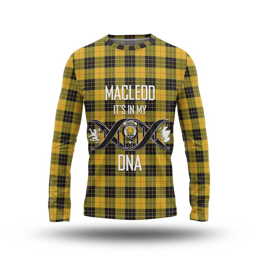 MacLeod of Lewis Ancient Tartan Long Sleeve T-Shirt with Family Crest DNA In Me Style Unisex - Tartanvibesclothing Shop