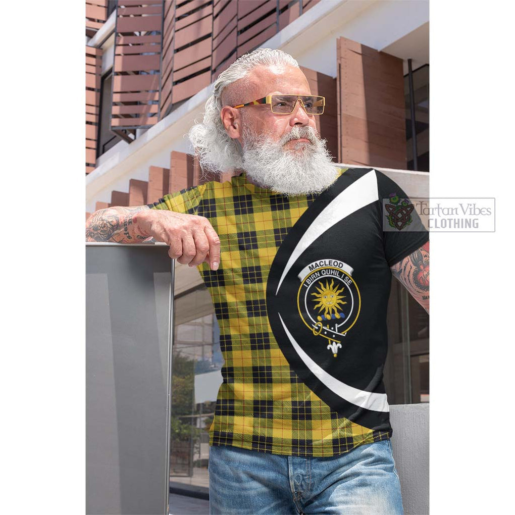 Tartan Vibes Clothing MacLeod of Lewis Ancient Tartan Cotton T-shirt with Family Crest Circle Style