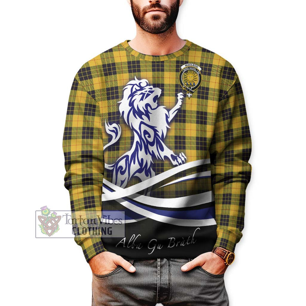 MacLeod of Lewis Ancient Tartan Sweatshirt with Alba Gu Brath Regal Lion Emblem Unisex - Tartanvibesclothing Shop