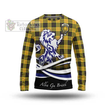 MacLeod of Lewis Ancient Tartan Long Sleeve T-Shirt with Alba Gu Brath Regal Lion Emblem