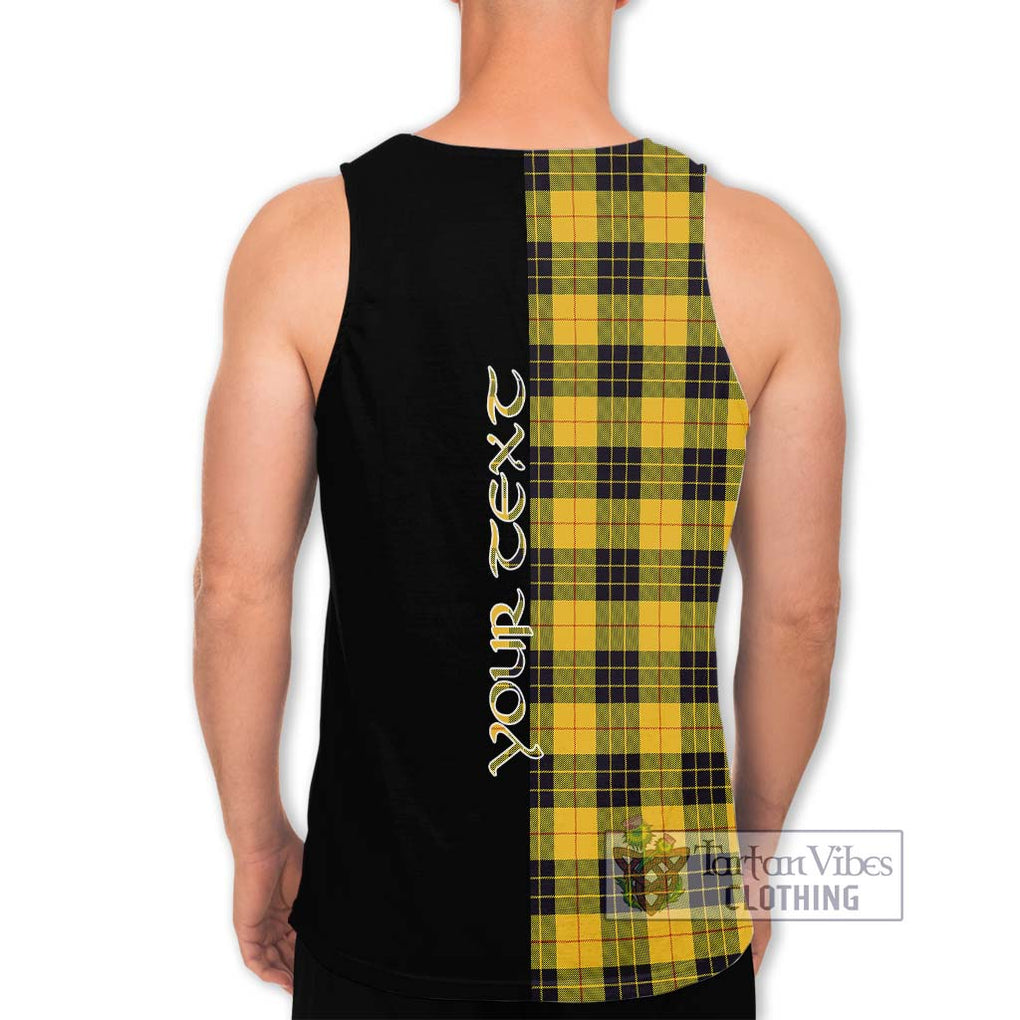 MacLeod of Lewis Ancient Tartan Men's Tank Top with Family Crest and Half Of Me Style - Tartanvibesclothing Shop