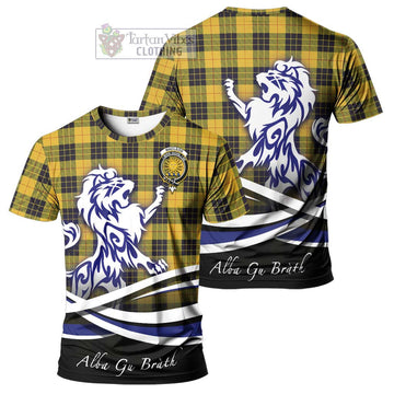 MacLeod of Lewis Ancient Tartan Cotton T-shirt with Alba Gu Brath Regal Lion Emblem