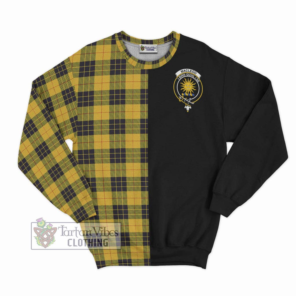 MacLeod of Lewis Ancient Tartan Sweatshirt with Family Crest and Half Of Me Style - Tartanvibesclothing Shop