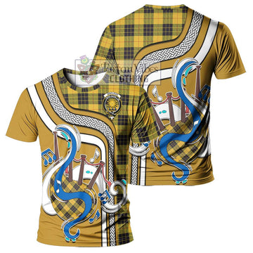 MacLeod of Lewis Ancient Tartan T-Shirt with Epic Bagpipe Style