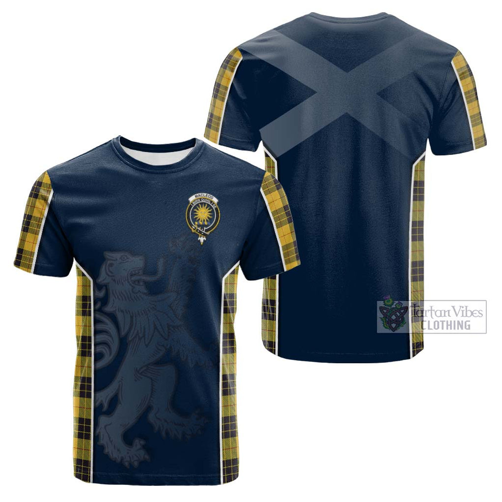 Tartan Vibes Clothing MacLeod of Lewis Ancient Tartan Cotton T-shirt with Family Crest and Lion Rampant Vibes Sport Style