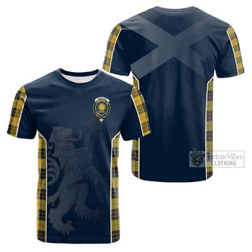 MacLeod of Lewis Ancient Tartan Cotton T-shirt with Family Crest and Lion Rampant Vibes Sport Style