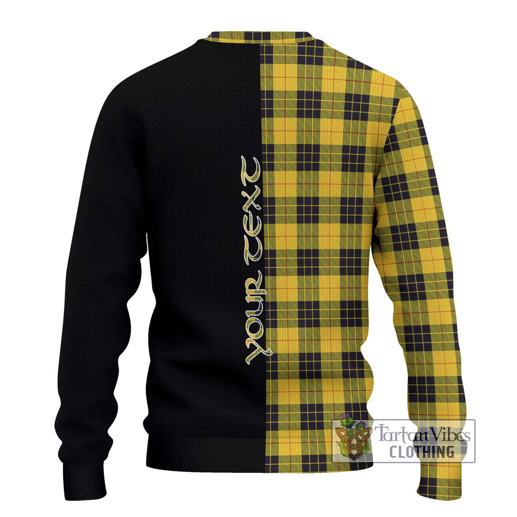 MacLeod of Lewis Ancient Tartan Knitted Sweater with Family Crest and Half Of Me Style - Tartanvibesclothing Shop