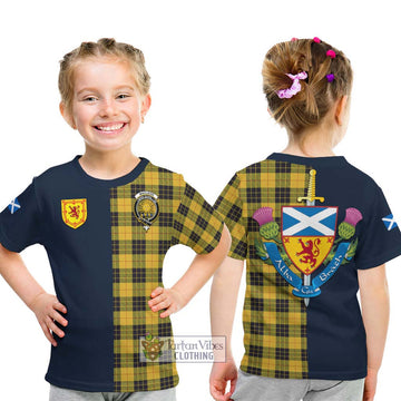 MacLeod of Lewis Ancient Tartan Kid T-Shirt Alba with Scottish Lion Royal Arm Half Style