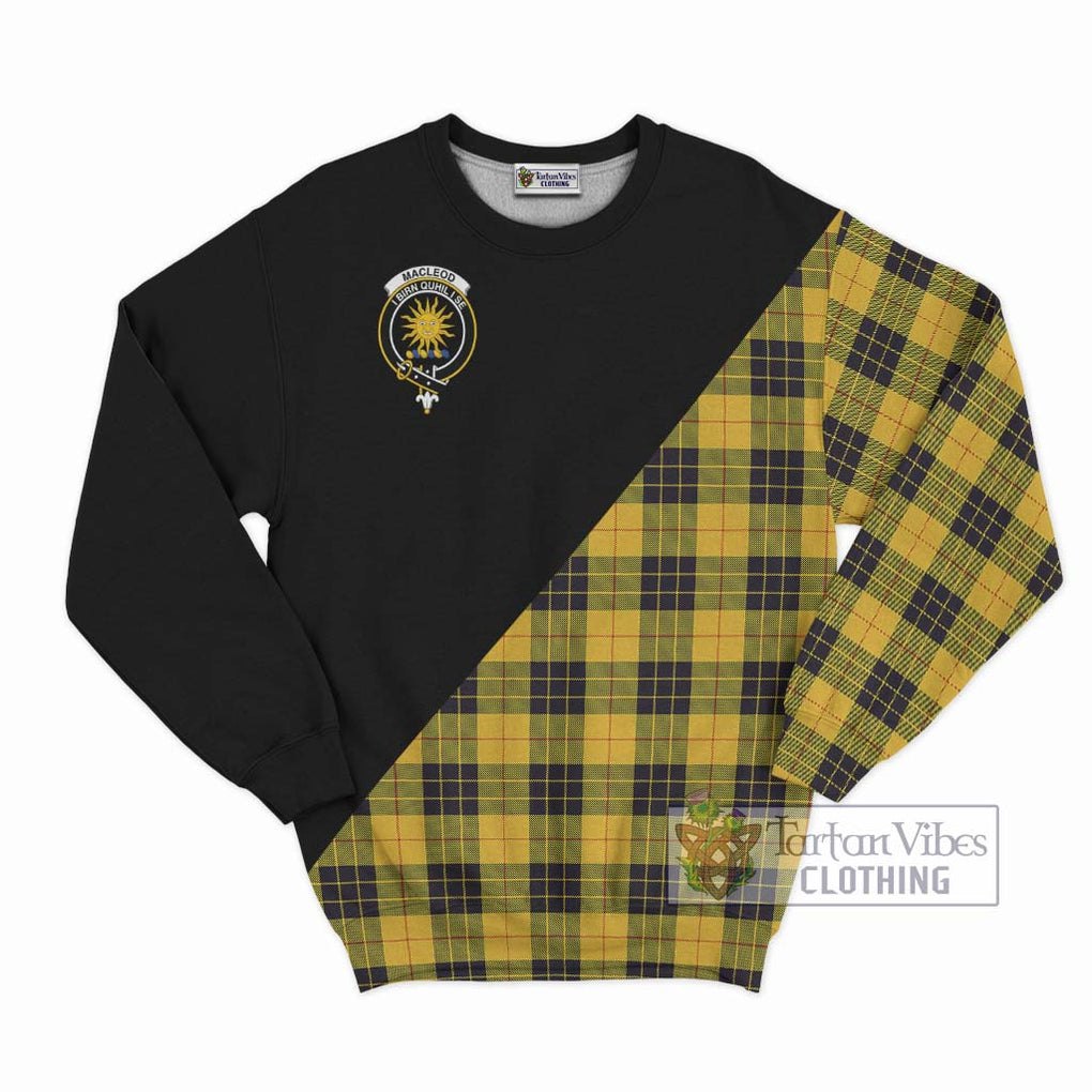 MacLeod of Lewis Ancient Tartan Sweatshirt with Family Crest and Military Logo Style - Tartanvibesclothing Shop