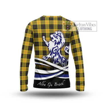 MacLeod of Lewis Ancient Tartan Long Sleeve T-Shirt with Alba Gu Brath Regal Lion Emblem