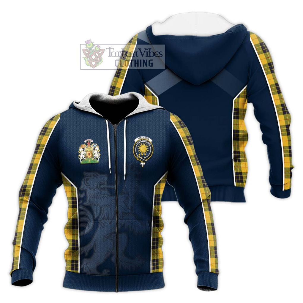 MacLeod of Lewis Ancient Tartan Knitted Hoodie with Family Crest and Lion Rampant Vibes Sport Style Unisex Knitted Zip Hoodie - Tartan Vibes Clothing