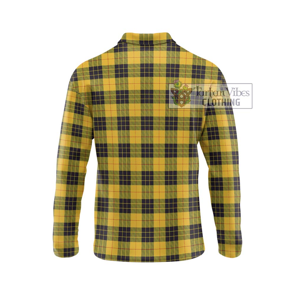 MacLeod of Lewis Ancient Tartan Long Sleeve Polo Shirt with Family Crest DNA In Me Style - Tartanvibesclothing Shop