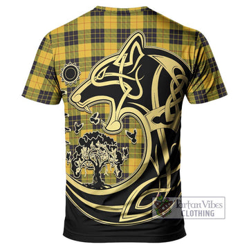 MacLeod of Lewis Ancient Tartan T-Shirt with Family Crest Celtic Wolf Style