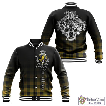 MacLeod of Lewis Ancient Tartan Baseball Jacket Featuring Alba Gu Brath Family Crest Celtic Inspired