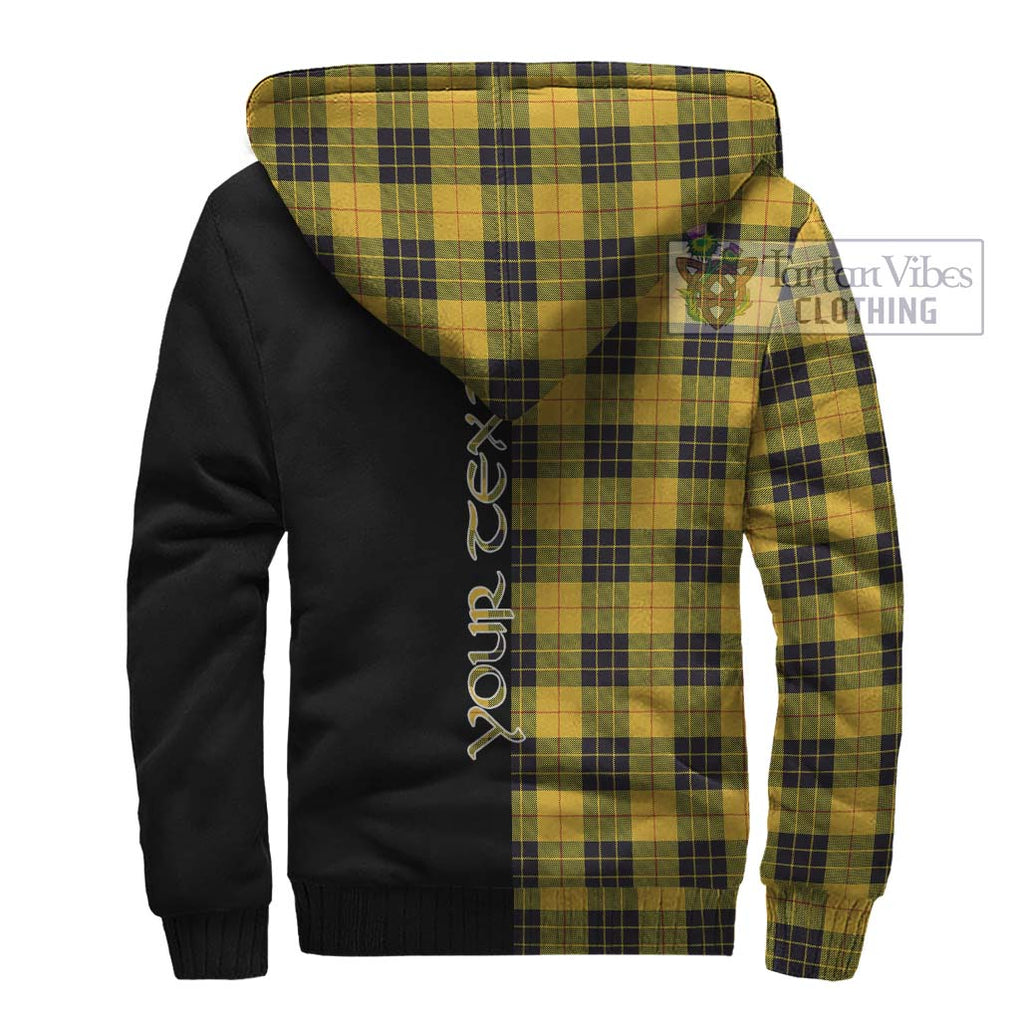 MacLeod of Lewis Ancient Tartan Sherpa Hoodie with Family Crest and Half Of Me Style - Tartanvibesclothing Shop