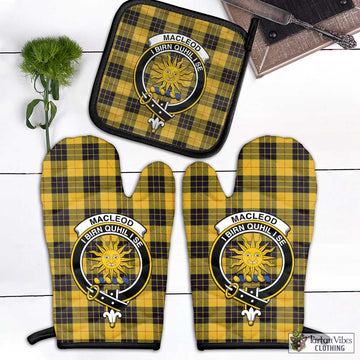 MacLeod of Lewis Ancient Tartan Combo Oven Mitt & Pot-Holder with Family Crest