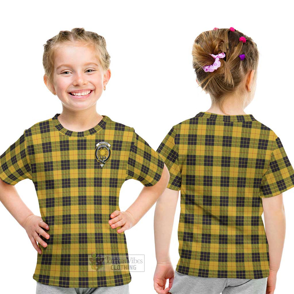 MacLeod of Lewis Ancient Tartan Kid T-Shirt with Family Crest - Tartanvibesclothing Shop