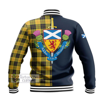 MacLeod of Lewis Ancient Tartan Baseball Jacket Alba with Scottish Lion Royal Arm Half Style