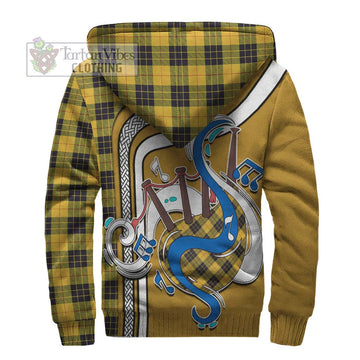 MacLeod of Lewis Ancient Tartan Sherpa Hoodie with Epic Bagpipe Style