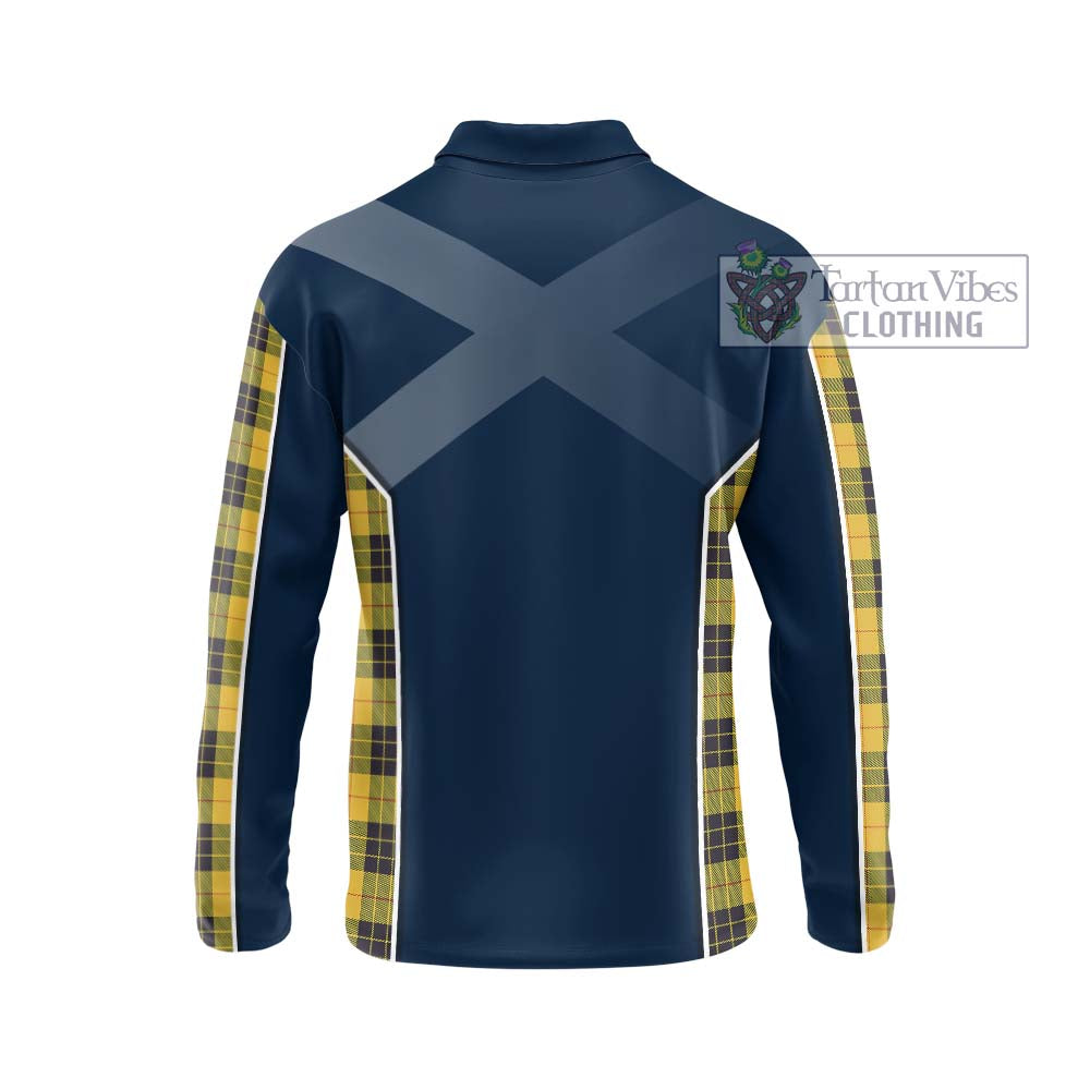 MacLeod of Lewis Ancient Tartan Long Sleeve Polo Shirt with Family Crest and Lion Rampant Vibes Sport Style - Tartan Vibes Clothing