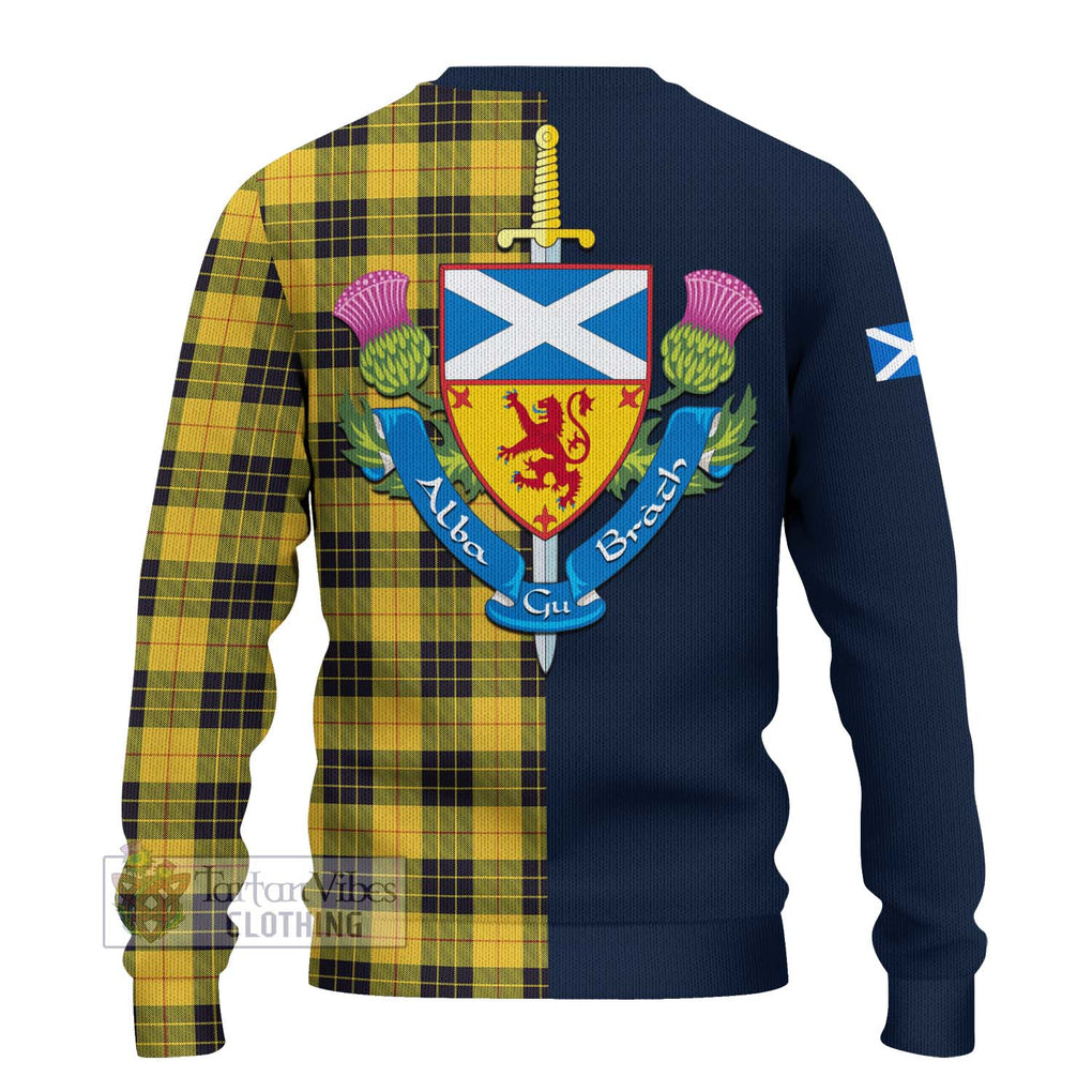 Tartan Vibes Clothing MacLeod of Lewis Ancient Tartan Knitted Sweater with Scottish Lion Royal Arm Half Style