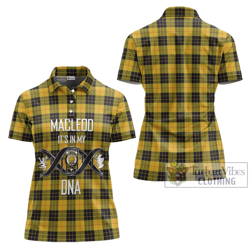 MacLeod of Lewis Ancient Tartan Women's Polo Shirt with Family Crest DNA In Me Style - Tartanvibesclothing Shop