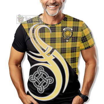 MacLeod of Lewis Ancient Tartan T-Shirt with Family Crest and Celtic Symbol Style