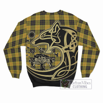 MacLeod of Lewis Ancient Tartan Sweatshirt with Family Crest Celtic Wolf Style