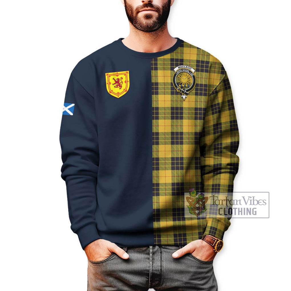 Tartan Vibes Clothing MacLeod of Lewis Ancient Tartan Sweatshirt with Scottish Lion Royal Arm Half Style