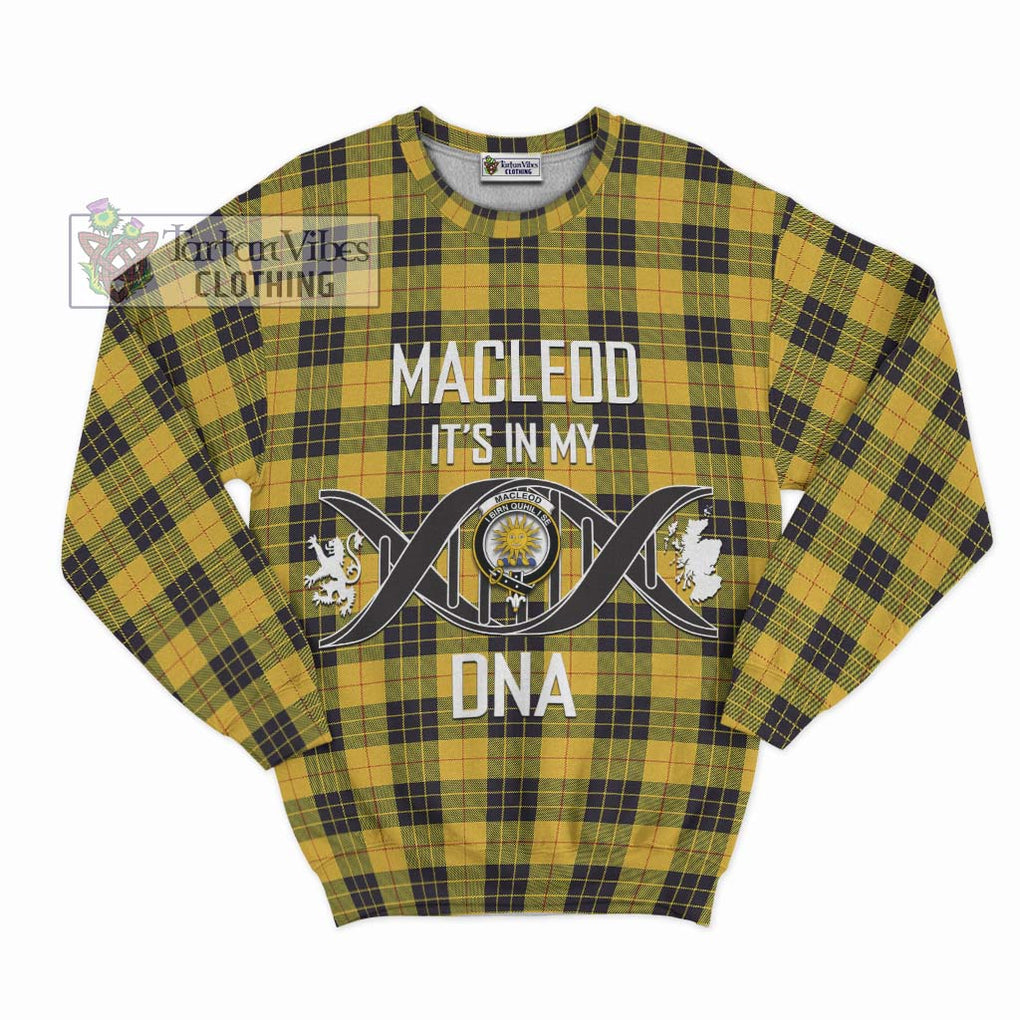 MacLeod of Lewis Ancient Tartan Sweatshirt with Family Crest DNA In Me Style - Tartanvibesclothing Shop