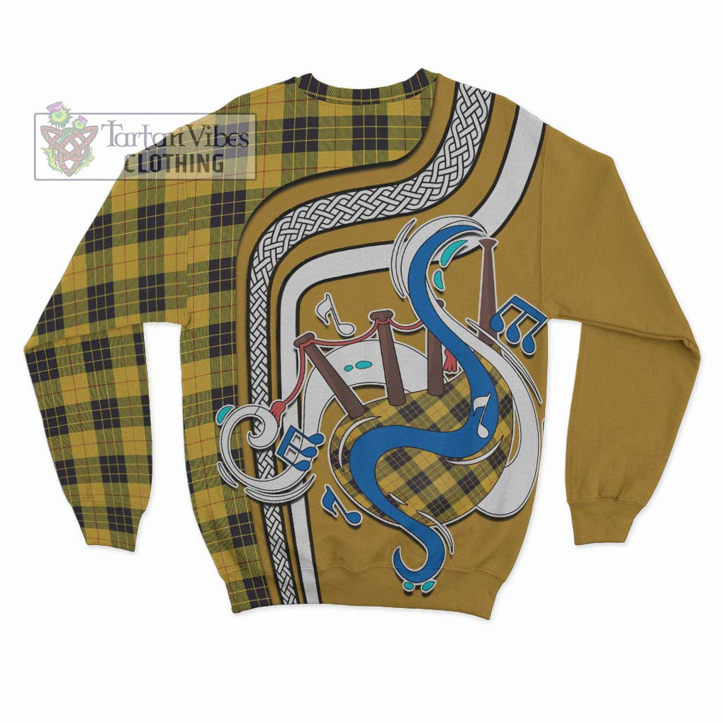 Tartan Vibes Clothing MacLeod of Lewis Ancient Tartan Sweatshirt with Epic Bagpipe Style