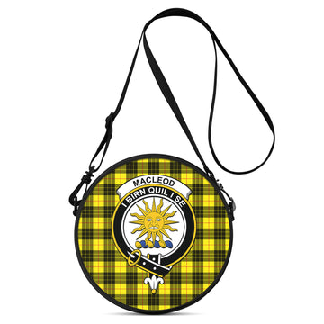 MacLeod (McLeod) Tartan Round Satchel Bags with Family Crest