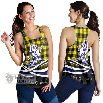 MacLeod (McLeod) Tartan Women's Racerback Tanks with Alba Gu Brath Regal Lion Emblem