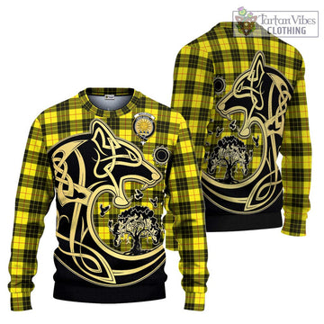 MacLeod (McLeod) Tartan Ugly Sweater with Family Crest Celtic Wolf Style