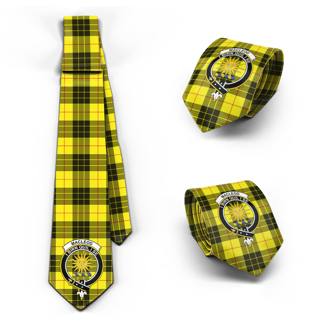 MacLeod (McLeod) Tartan Classic Necktie with Family Crest Necktie One Size - Tartan Vibes Clothing