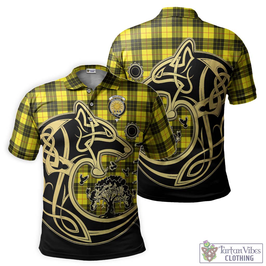 MacLeod (McLeod) Tartan Polo Shirt with Family Crest Celtic Wolf Style Kid - Tartanvibesclothing Shop