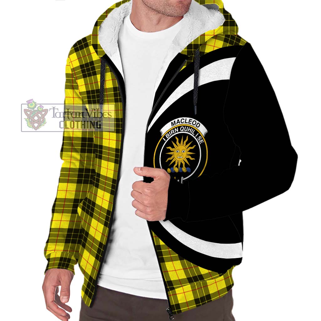 MacLeod (McLeod) Tartan Sherpa Hoodie with Family Crest Circle Style Unisex S - Tartan Vibes Clothing