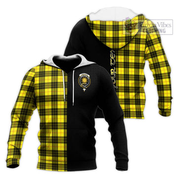 MacLeod (McLeod) Tartan Knitted Hoodie with Family Crest and Half Of Me Style