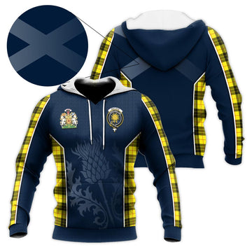 MacLeod (McLeod) Tartan Knitted Hoodie with Family Crest and Scottish Thistle Vibes Sport Style