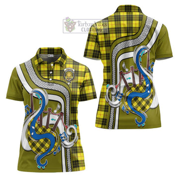 MacLeod (McLeod) Tartan Women's Polo Shirt with Epic Bagpipe Style