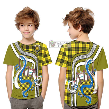 MacLeod (McLeod) Tartan Kid T-Shirt with Epic Bagpipe Style