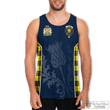 MacLeod (McLeod) Tartan Men's Tanks Top with Family Crest and Scottish Thistle Vibes Sport Style