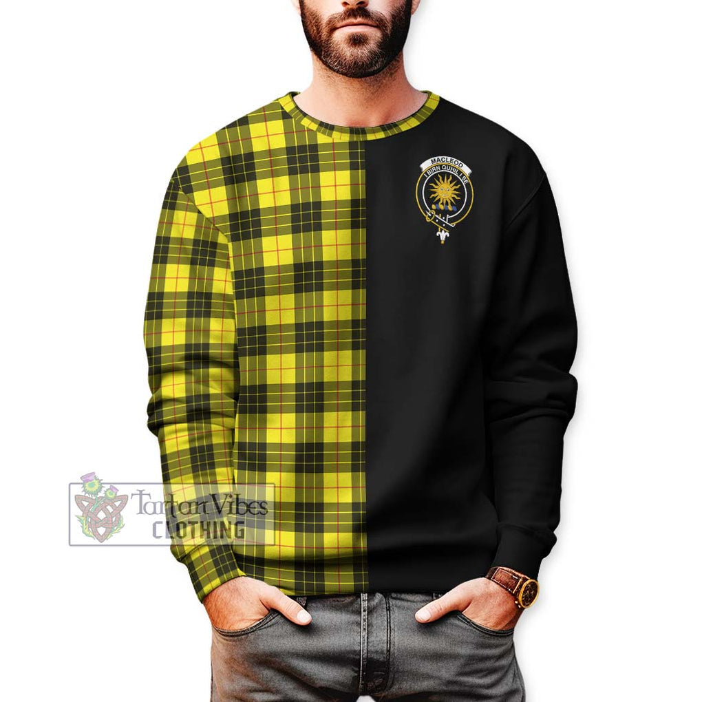 MacLeod (McLeod) Tartan Sweatshirt with Family Crest and Half Of Me Style Unisex - Tartanvibesclothing Shop