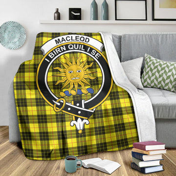 MacLeod (McLeod) Tartan Blanket with Family Crest