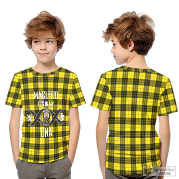 MacLeod (McLeod) Tartan Kid T-Shirt with Family Crest DNA In Me Style