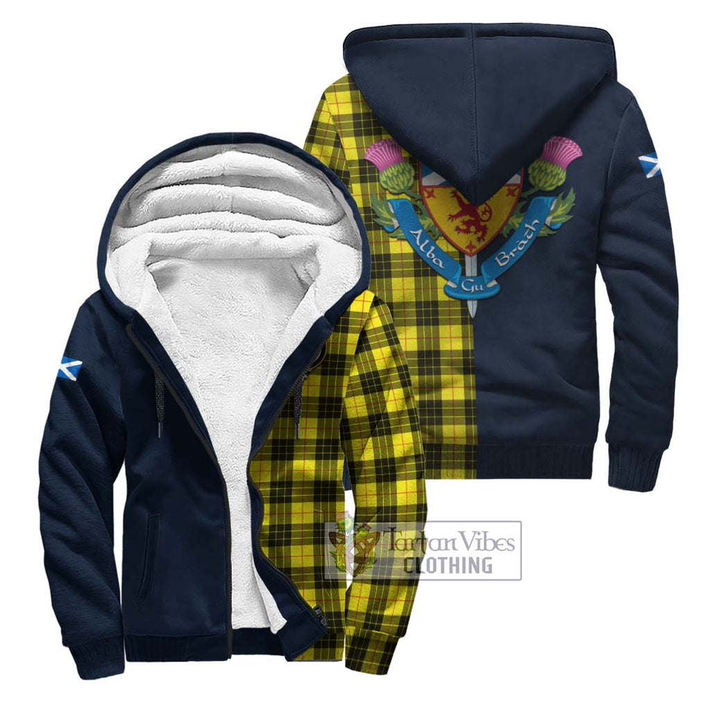 Tartan Vibes Clothing MacLeod of Lewis Modern Tartan Sherpa Hoodie with Scottish Lion Royal Arm Half Style