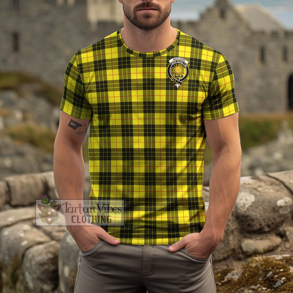 MacLeod (McLeod) Tartan Cotton T-Shirt with Family Crest Men's Shirt - Tartanvibesclothing Shop