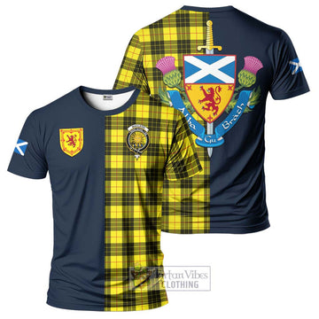 MacLeod (McLeod) Tartan T-Shirt Alba with Scottish Lion Royal Arm Half Style