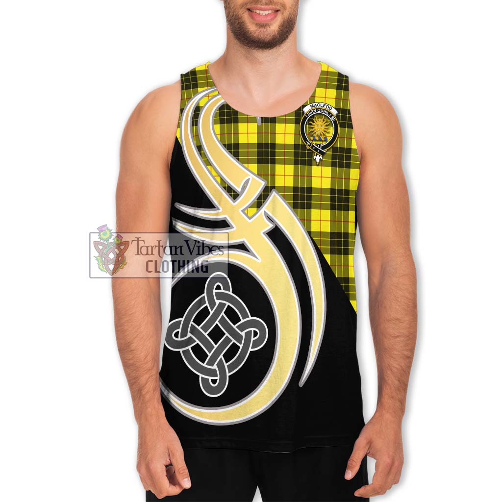 MacLeod (McLeod) Tartan Men's Tank Top with Family Crest and Celtic Symbol Style Men - Tartan Vibes Clothing