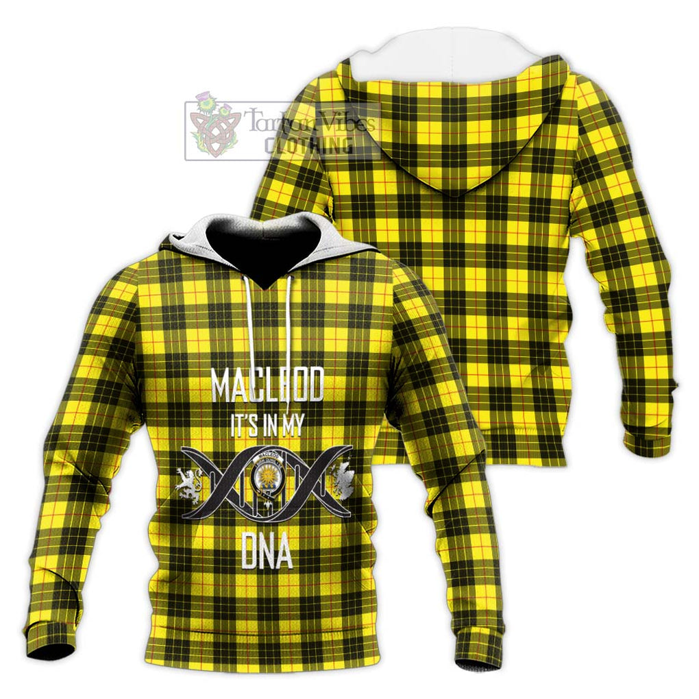 MacLeod (McLeod) Tartan Knitted Hoodie with Family Crest DNA In Me Style Unisex Knitted Pullover Hoodie - Tartanvibesclothing Shop